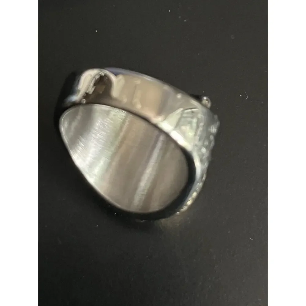 316L Stainless Steel Sugar Skull Ring Cross Gothic Biker Men’s Size 9